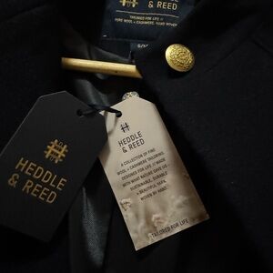 REAL Scottish Heddle & Reed Navy Wool Coat